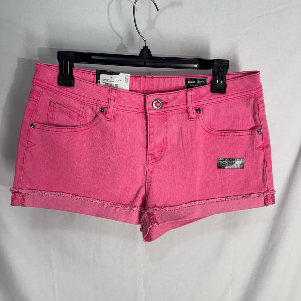 Volcom Women's Size 5 Sound Check Short Short Fit Raw Edge Cutoff Jean NWT - Picture 2 of 16